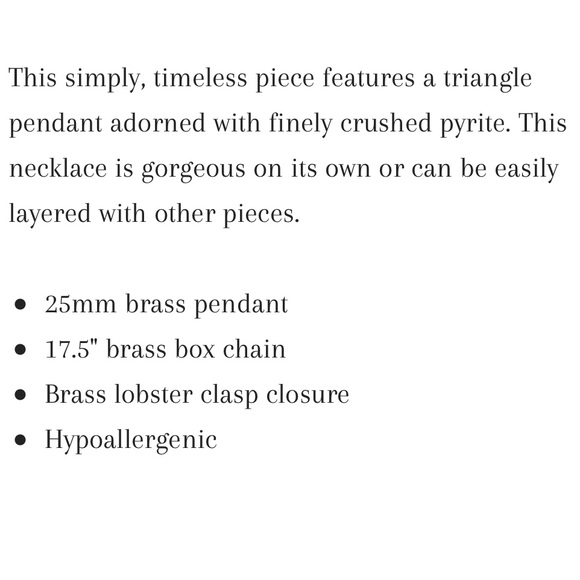 Triangle Brass Necklace & Ring - Picture 7 of 8